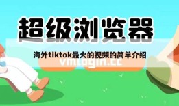 海外tiktok最火的视频的简单介绍