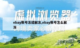 ebay账号冻结解冻,ebay账号怎么解冻