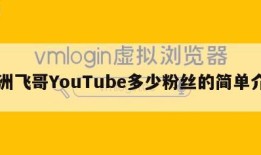 非洲飞哥YouTube多少粉丝的简单介绍