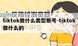 tiktok做什么类型账号-tiktok做什么的