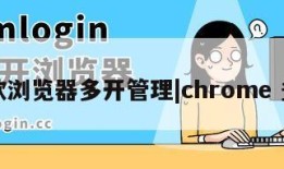 谷歌浏览器多开管理|chrome 多开