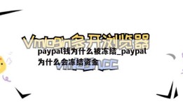 paypal钱为什么被冻结_paypal为什么会冻结资金