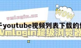 关于youtube视频列表下载的信息