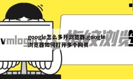 google怎么多开浏览器,google浏览器如何打开多个网页