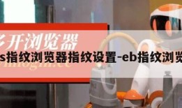 ads指纹浏览器指纹设置-eb指纹浏览器