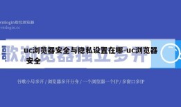 uc浏览器安全与隐私设置在哪-uc浏览器 安全