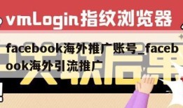 facebook海外推广账号_facebook海外引流推广