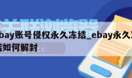 ebay账号侵权永久冻结_ebay永久冻结如何解封