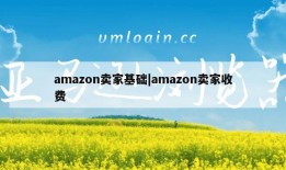 amazon卖家基础|amazon卖家收费