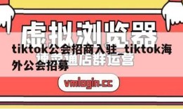 tiktok公会招商入驻_tiktok海外公会招募