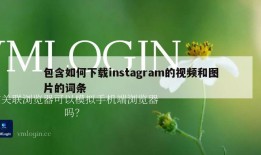 包含如何下载instagram的视频和图片的词条