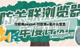 付款用paypal-付款用u是什么意思