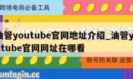 油管youtube官网地址介绍_油管youtube官网网址在哪看