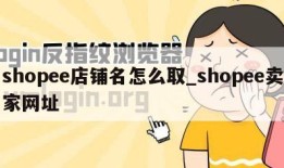 shopee店铺名怎么取_shopee卖家网址